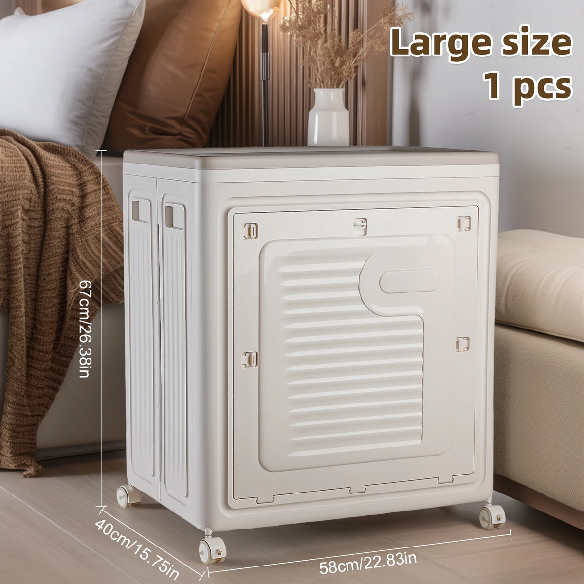 Foldable Storage Informa Foldable Storage with Wheels – Large Capacity, Household Organizer ...
