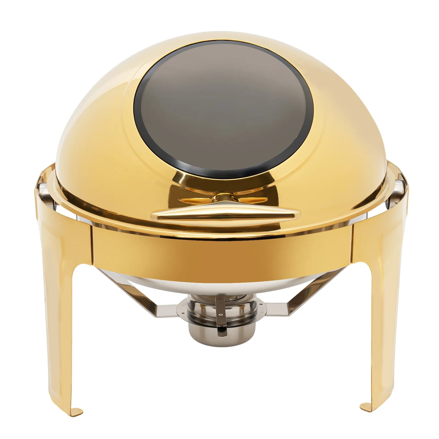 Round, Roll Top Stainless-Steel Chafing Dish