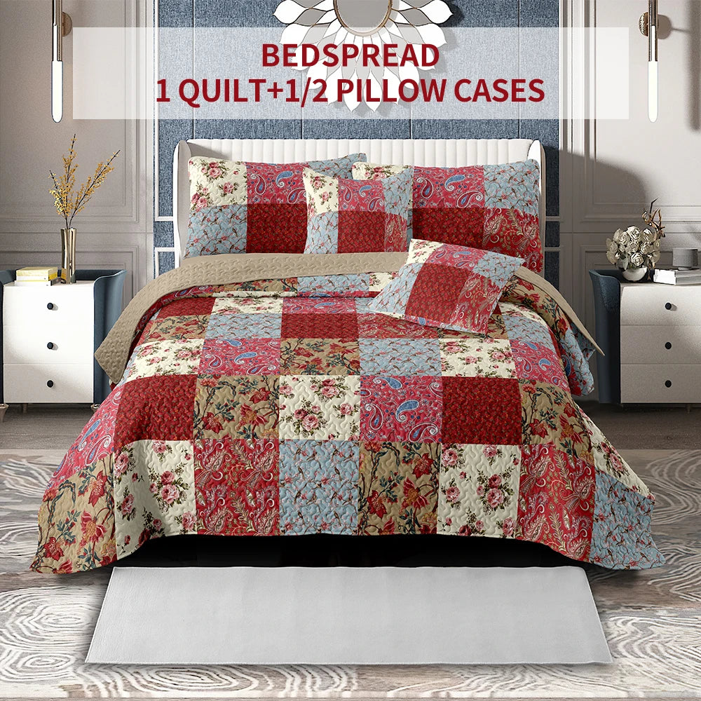 Bed Cover Set, Multi-Size, All-Season (1 bed cover, 1-2 pillowcases)