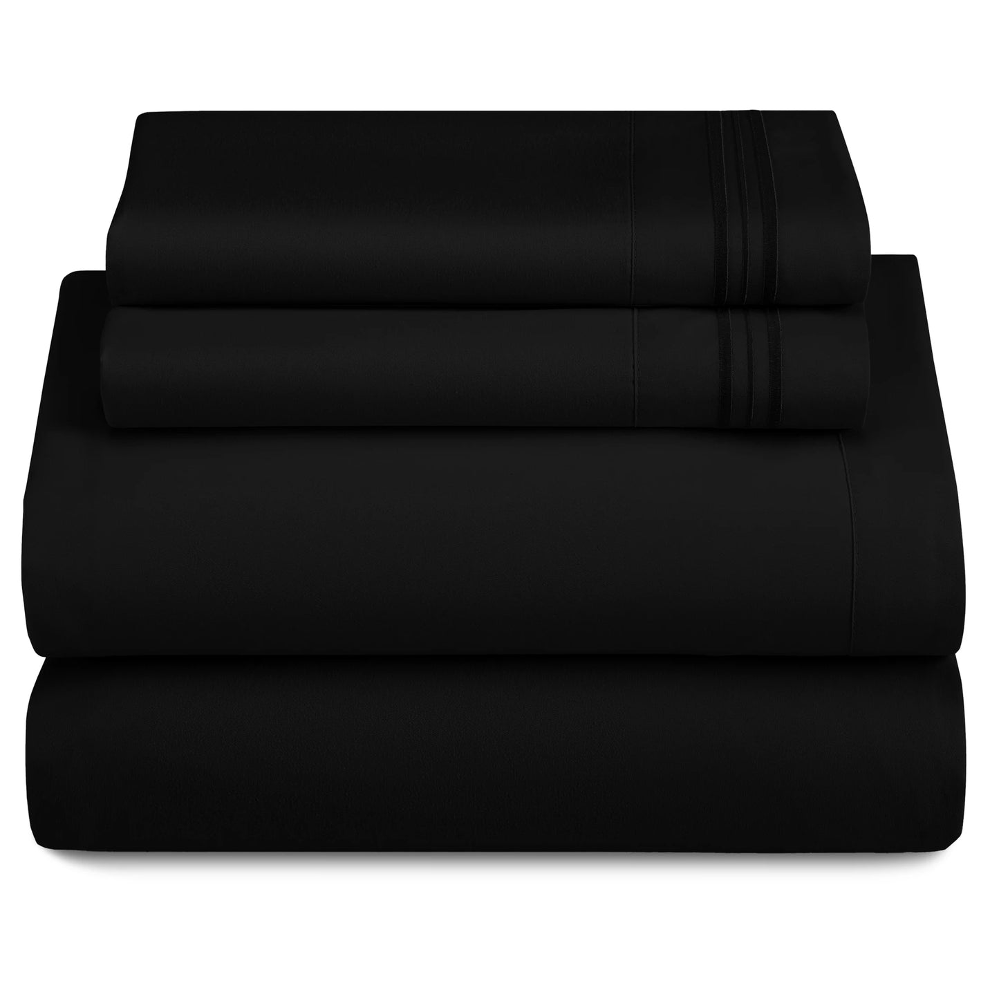 Set - 3 Piece 16" Deep Pocket Fitted Sheet Ultra-Soft Microfiber
