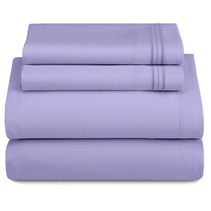 Set - 3 Piece 16" Deep Pocket Fitted Sheet Ultra-Soft Microfiber
