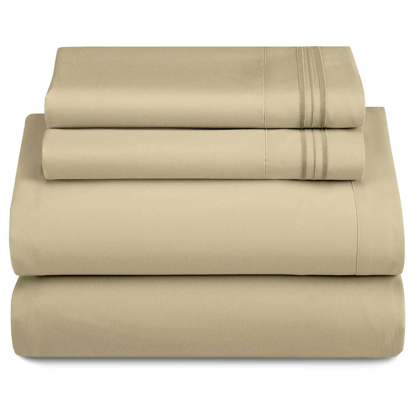 Set - 3 Piece 16" Deep Pocket Fitted Sheet Ultra-Soft Microfiber