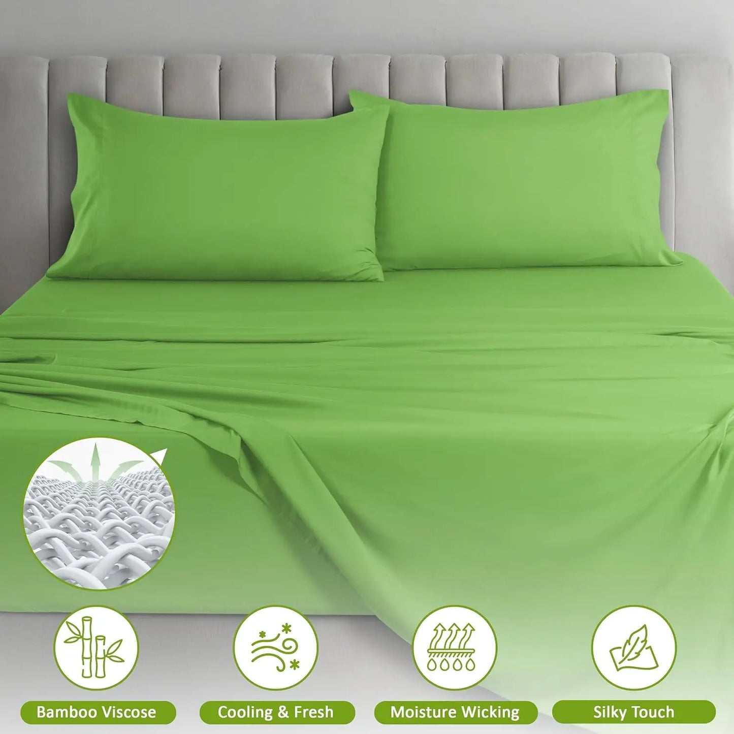 Bamboo Rayon Blend Viscose Sheet Sets, Breathable & Soft