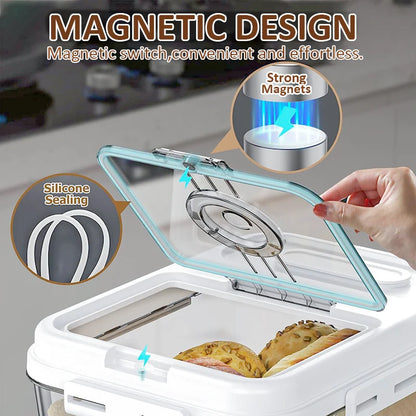 1PC-Flip Vent Lid Large Bread Storage Bin