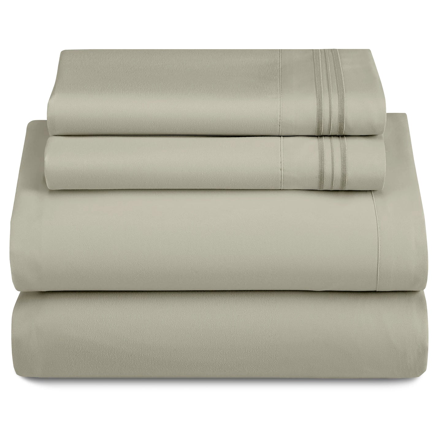 Set - 3 Piece 16" Deep Pocket Fitted Sheet Ultra-Soft Microfiber