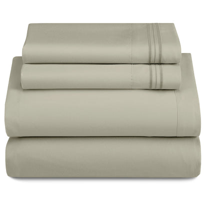 Set - 3 Piece 16" Deep Pocket Fitted Sheet Ultra-Soft Microfiber