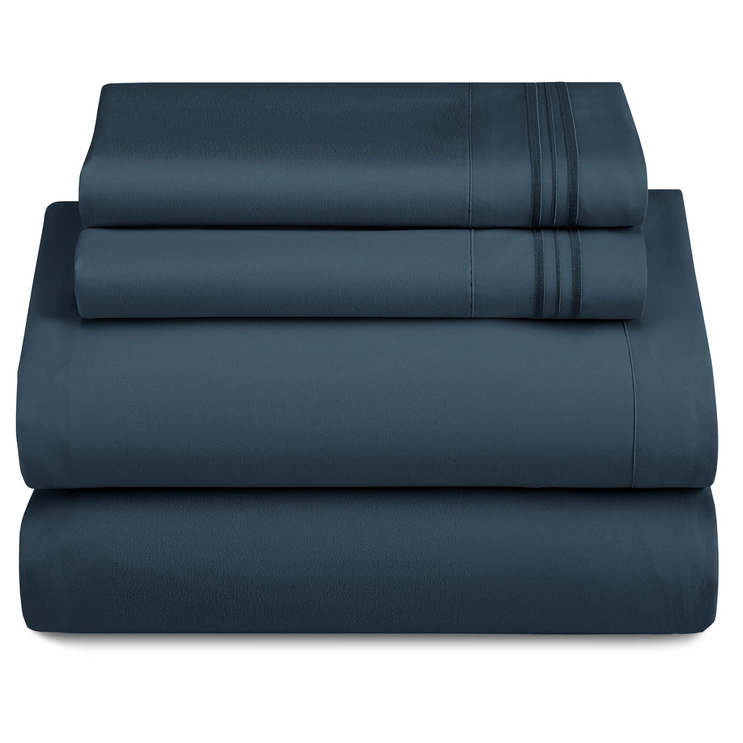 Set - 3 Piece 16" Deep Pocket Fitted Sheet Ultra-Soft Microfiber