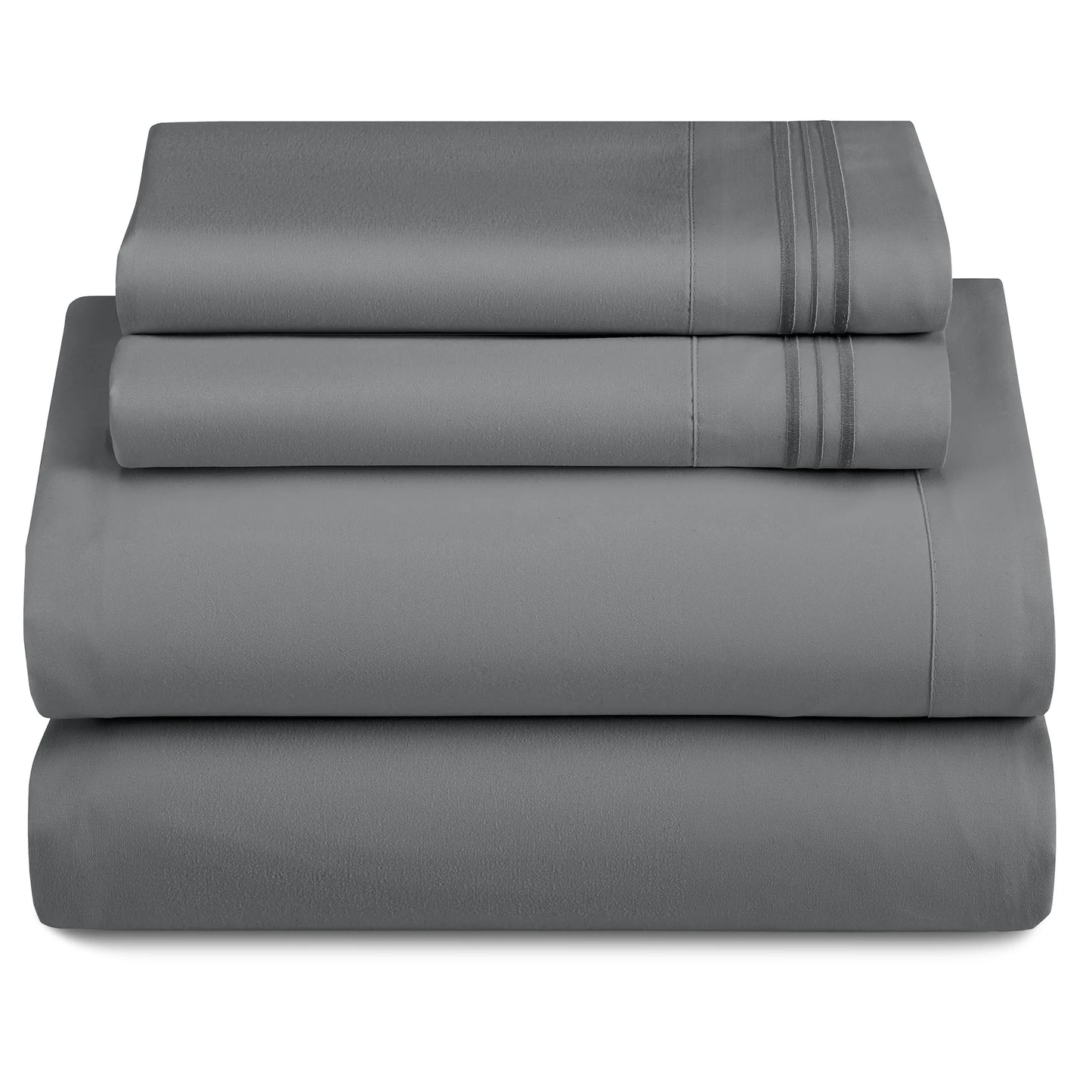 Set - 3 Piece 16" Deep Pocket Fitted Sheet Ultra-Soft Microfiber