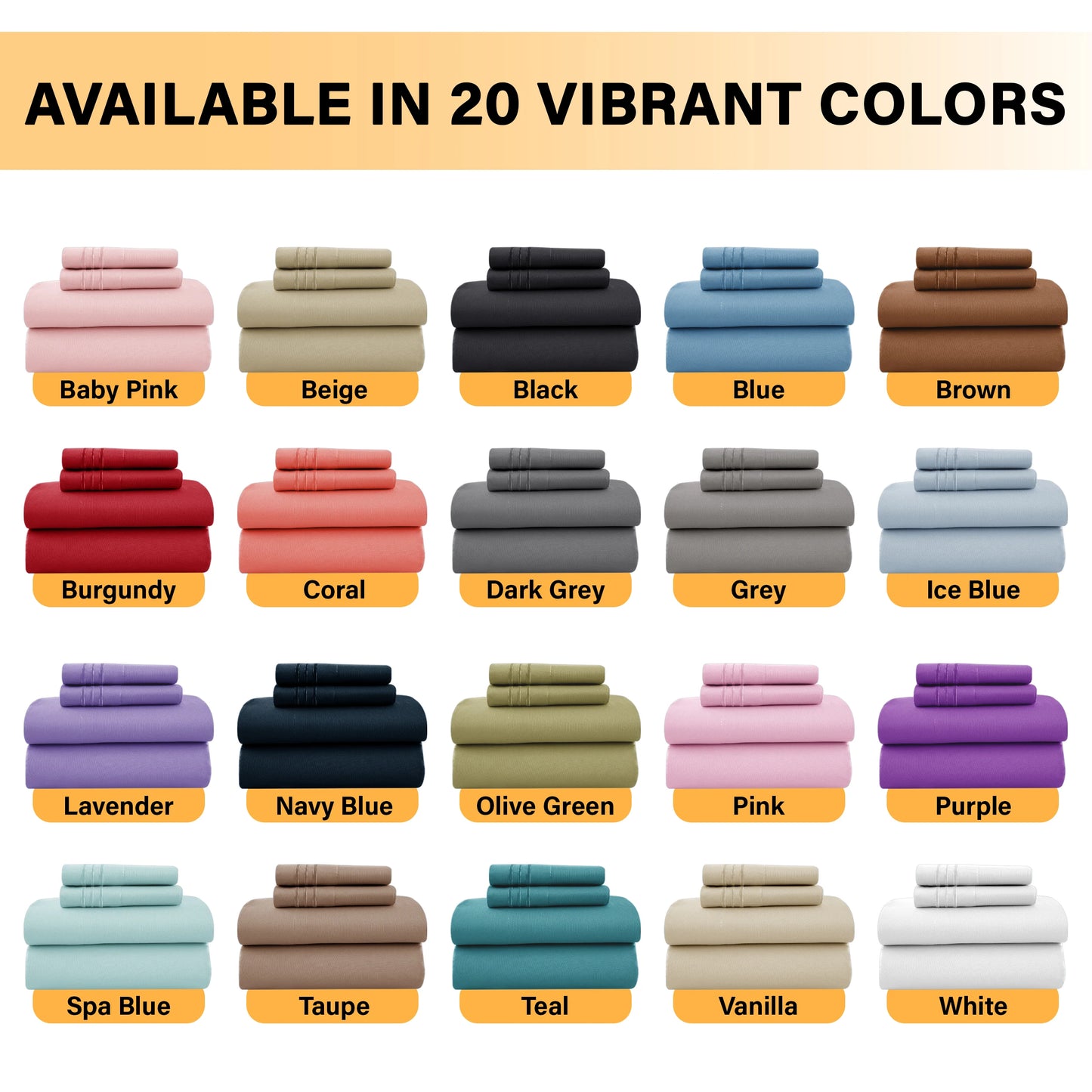6pc Set, Brushed Microfiber, Embroidered & Plain Pillowcases