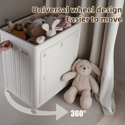 Foldable Storage with Wheels – Large Capacity, Household Organizer