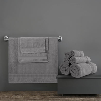 6pc Bath Towel Set – 100% Cotton, Ultra-Soft & Absorbent