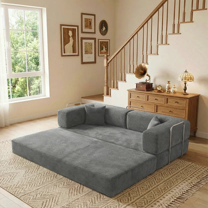 4:1 Queen Size Boneless Loveseat, Futon Sofa Bed 79"