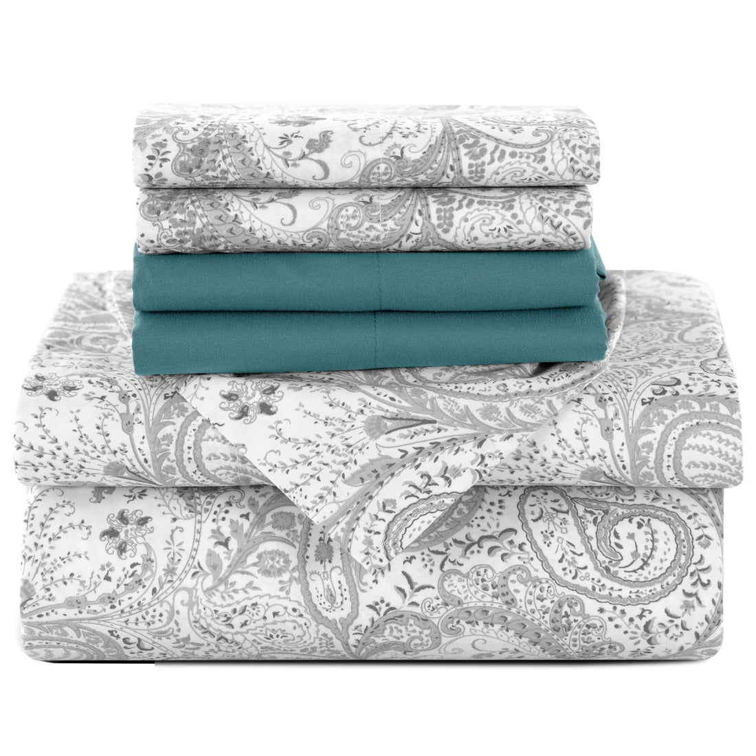 6Pc Paisley Sheet Set – Soft Microfiber, Wrinkle-Free,