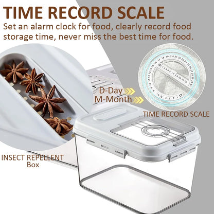 1PC-Flip Vent Lid Large Bread Storage Bin