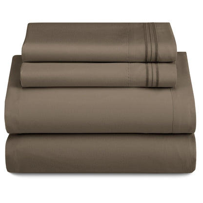 Set - 3 Piece 16" Deep Pocket Fitted Sheet Ultra-Soft Microfiber