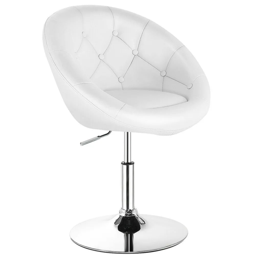 Set (2) Adjustable Swivel Bar Stools, Tufted Back