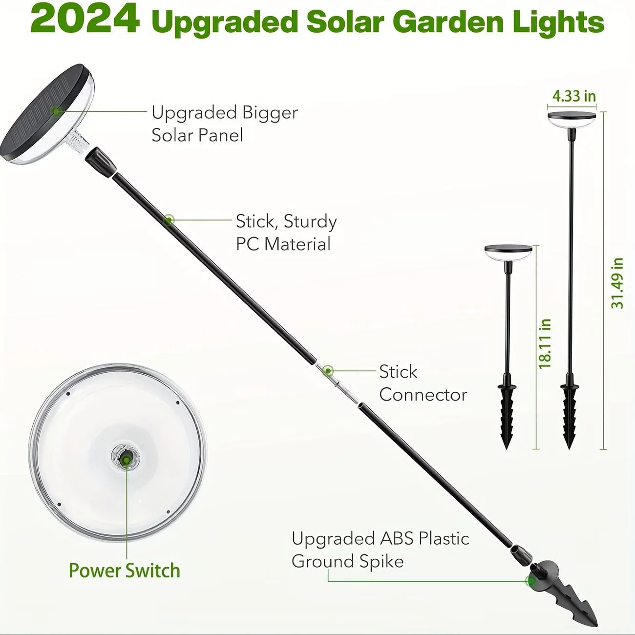 Waterproof Solar Powered Outdoor Lights, Swaying Light
