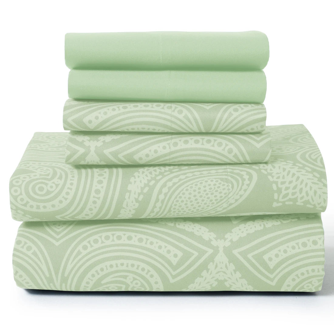 6Pc Paisley Sheet Set – Soft Microfiber, Wrinkle-Free,
