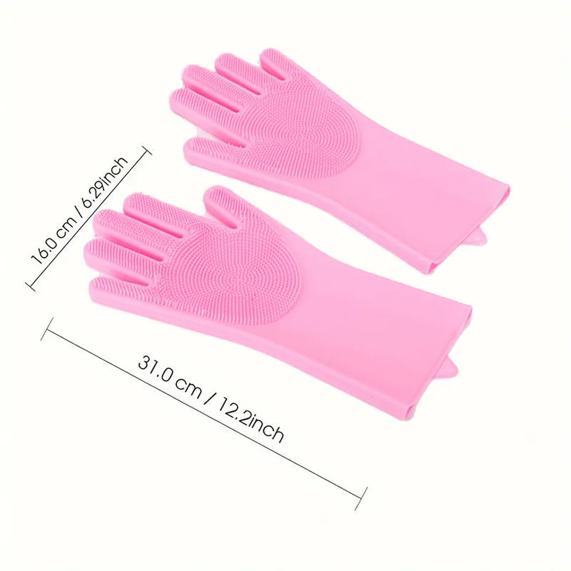 Waterproof, Silicone Scrubber Mitt for Animals, Massage & Deshedding