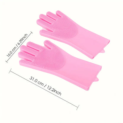 Waterproof, Silicone Scrubber Mitt for Animals, Massage & Deshedding