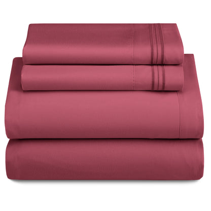 Set - 3 Piece 16" Deep Pocket Fitted Sheet Ultra-Soft Microfiber