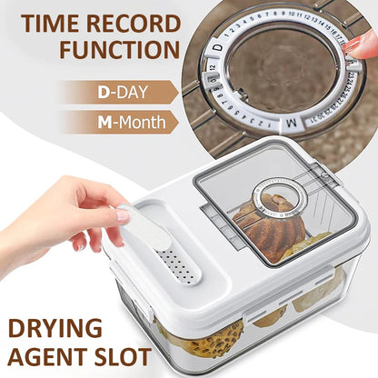 1PC-Flip Vent Lid Large Bread Storage Bin