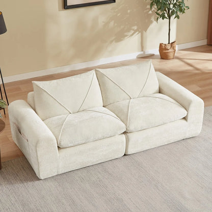 85.8" Modular Sectional Sofa, Chenille
