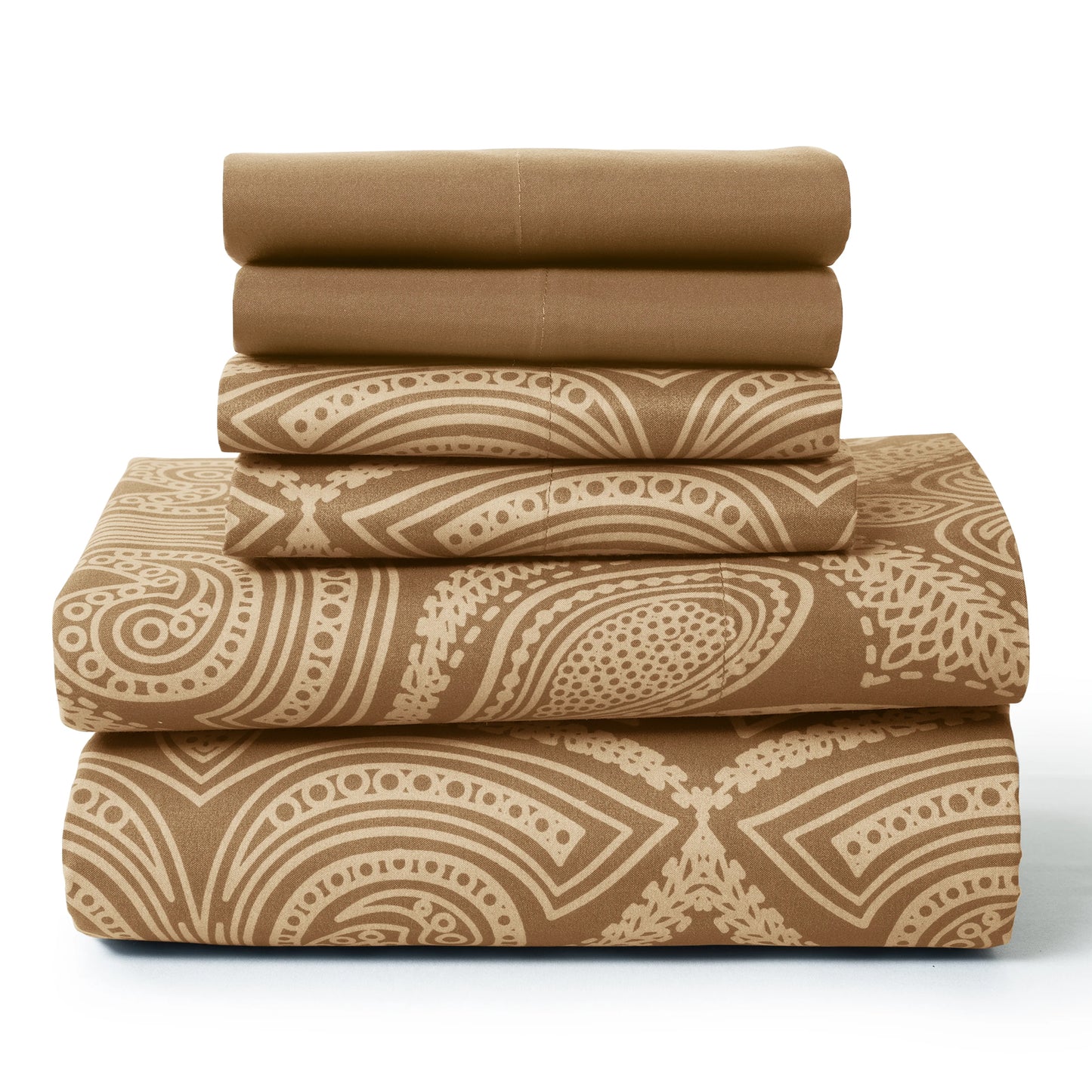 6Pc Paisley Sheet Set – Soft Microfiber, Wrinkle-Free,