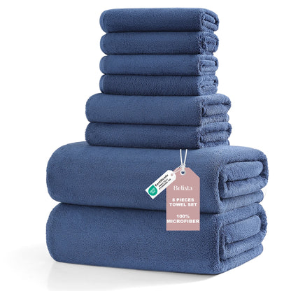 8Pcs Oversized Bath Towel Set, 35"×70" 2 Towels + 2 Hand Towels + 4 Washcloths