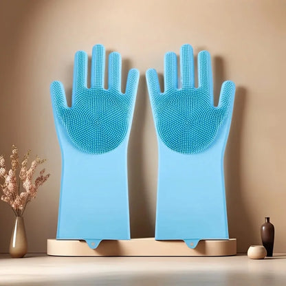 Waterproof, Silicone Scrubber Mitt for Animals, Massage & Deshedding