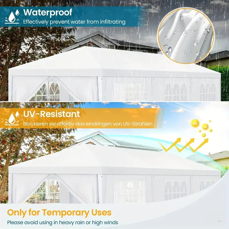 10'x10'/10'x20'/10'x30'- Outdoor Waterproof Party Tent(s) w/Removable Sidewalls,