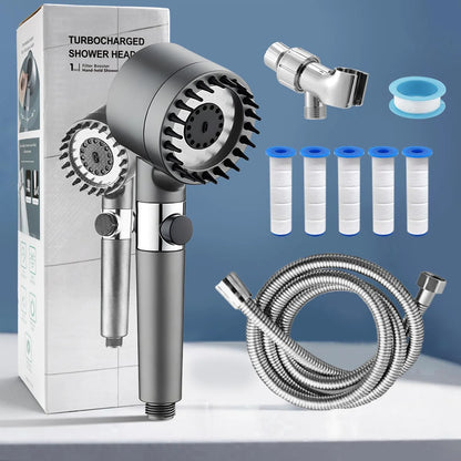 Handheld High Pressure Filtered Shower Head, 3 Spray Modes