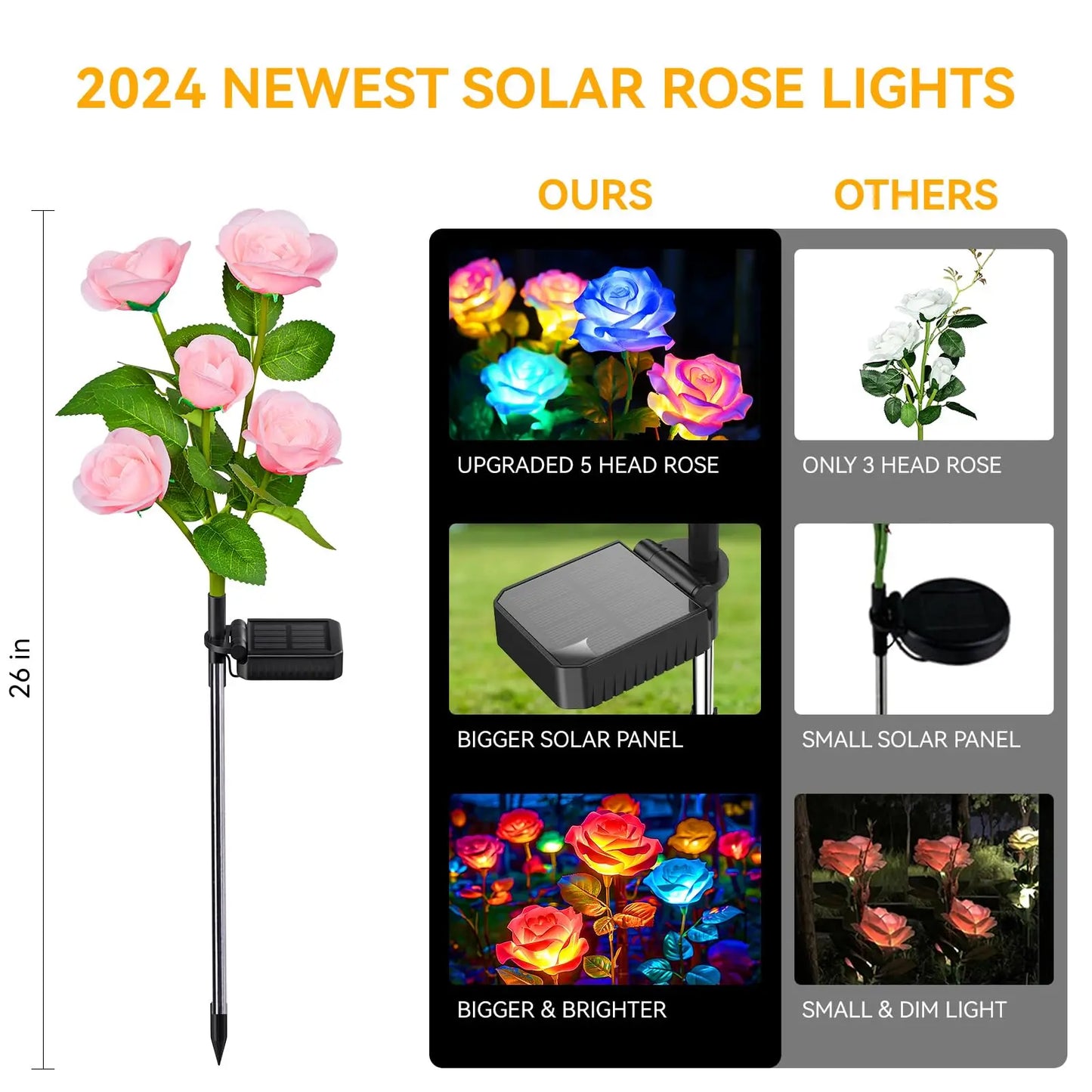 Solar Garden Lights, Waterproof, 7 Color