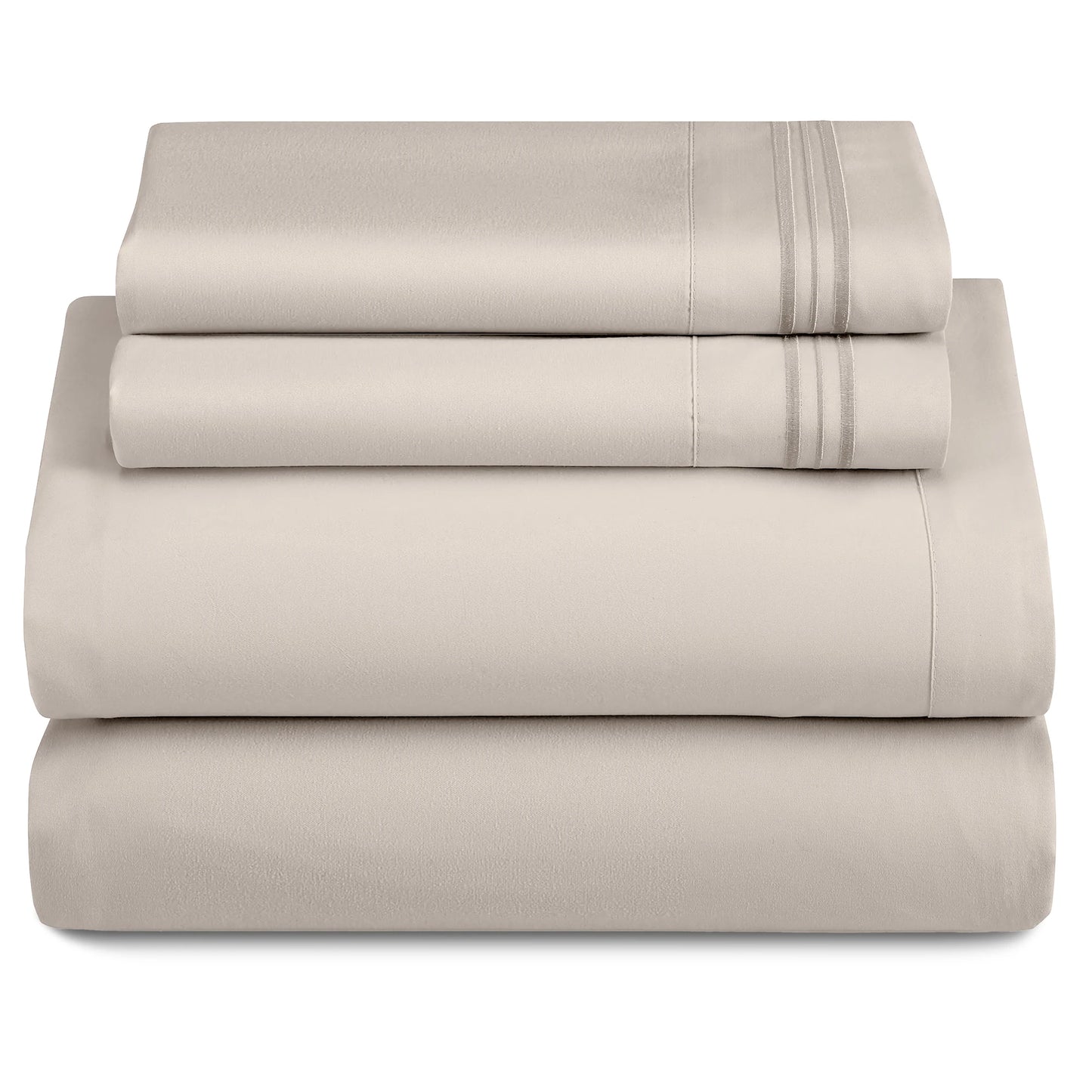 Set - 3 Piece 16" Deep Pocket Fitted Sheet Ultra-Soft Microfiber