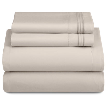 Set - 3 Piece 16" Deep Pocket Fitted Sheet Ultra-Soft Microfiber