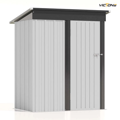 5x3ft Outdoor Storage Shed w/Sloping Roof and Lockable Door