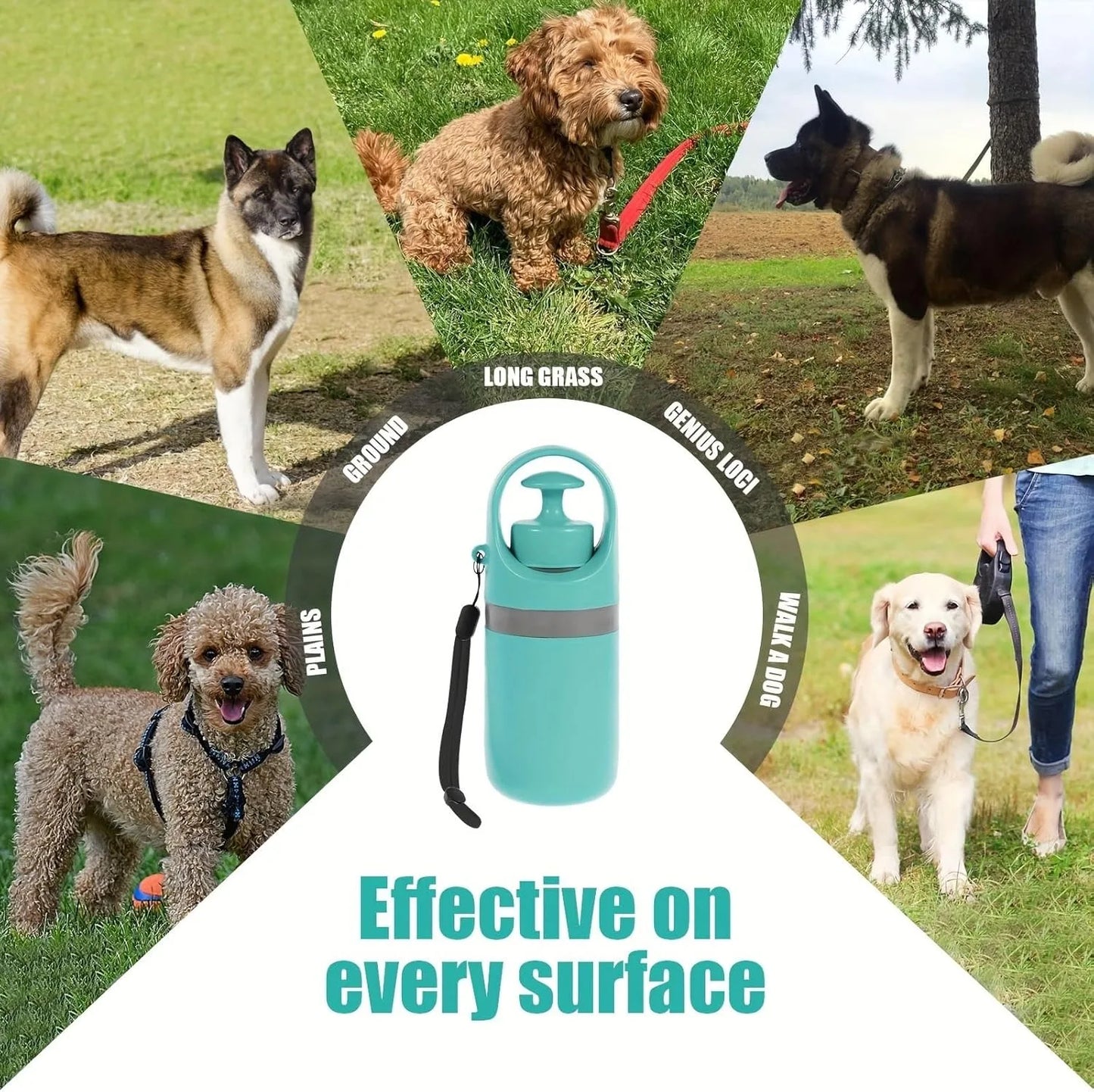 Dog Pooper Scooper, No-touch Claw Pickup Tool w/Waste Bag