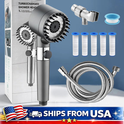 Handheld High Pressure Filtered Shower Head, 3 Spray Modes