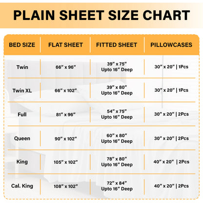6pc Set, Brushed Microfiber, Embroidered & Plain Pillowcases