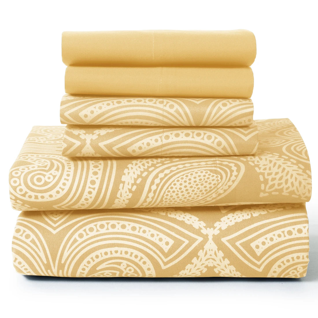 6Pc Paisley Sheet Set – Soft Microfiber, Wrinkle-Free,