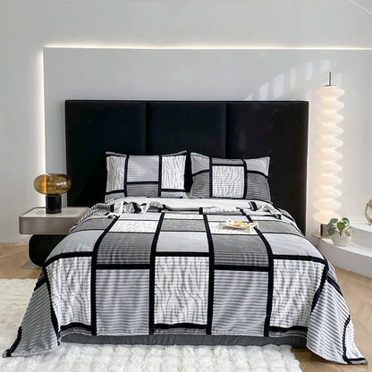 Soft Plush Plaid Throw Blanket, All Season, Multifunctional
