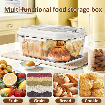 1PC-Flip Vent Lid Large Bread Storage Bin