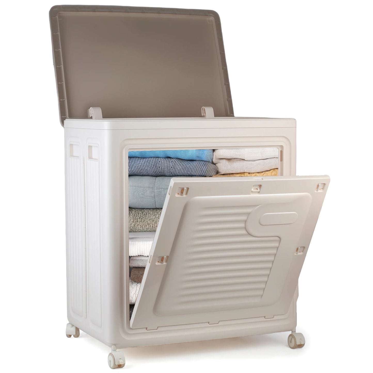 Foldable Storage with Wheels – Large Capacity, Household Organizer