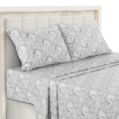 4pcs, Paisley Sheet Set, Brushed Microfiber, 16" Deep Pockets
