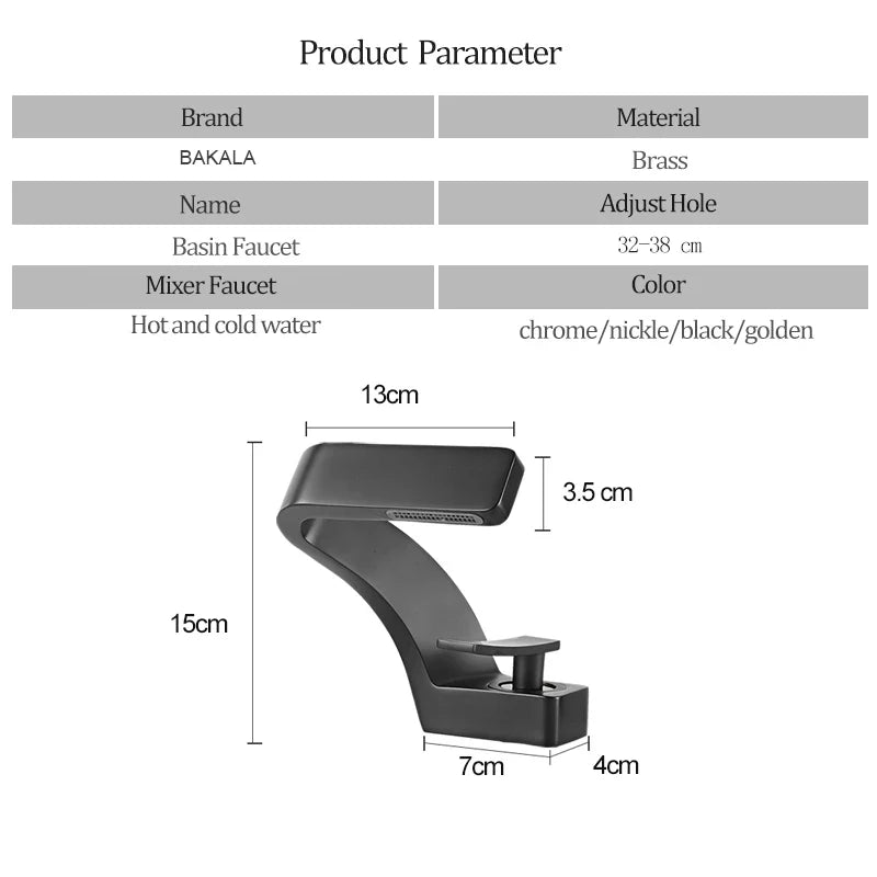 Deck Mounted Basin Faucet, Single Hole