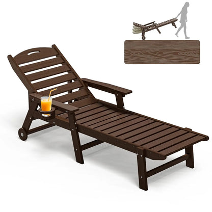 5 Positions Oversized Patio Lounge Chair