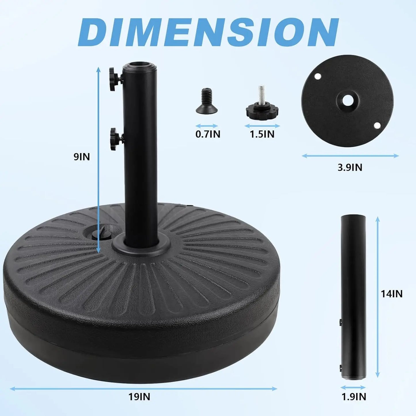 Adjustable 44lbs Anti-Wind Sand/Water Outdoor Furniture Weighted Base