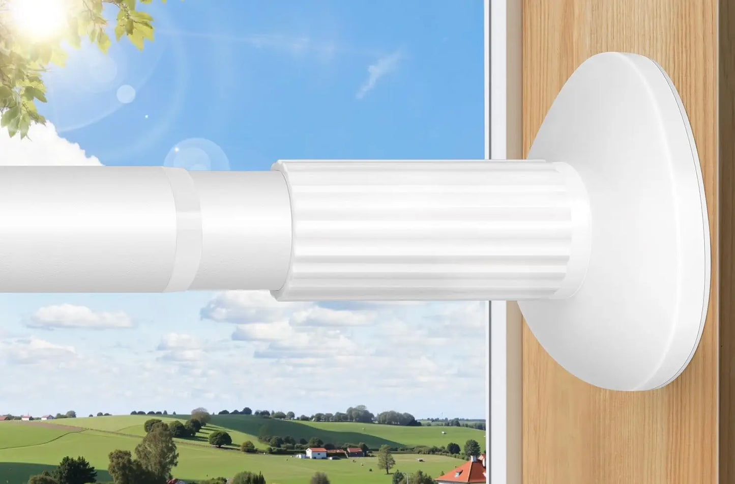 Adjustable Heavy-Duty Stainless-Steel Tension Curtain Rod 51"-165"