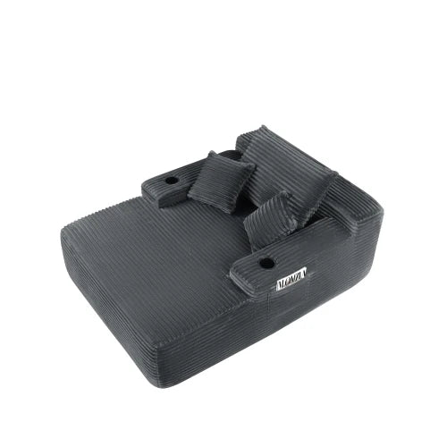 Boneless Cozy Convertible Chaise Lounge Chair w/Wide Armrest, Pillows