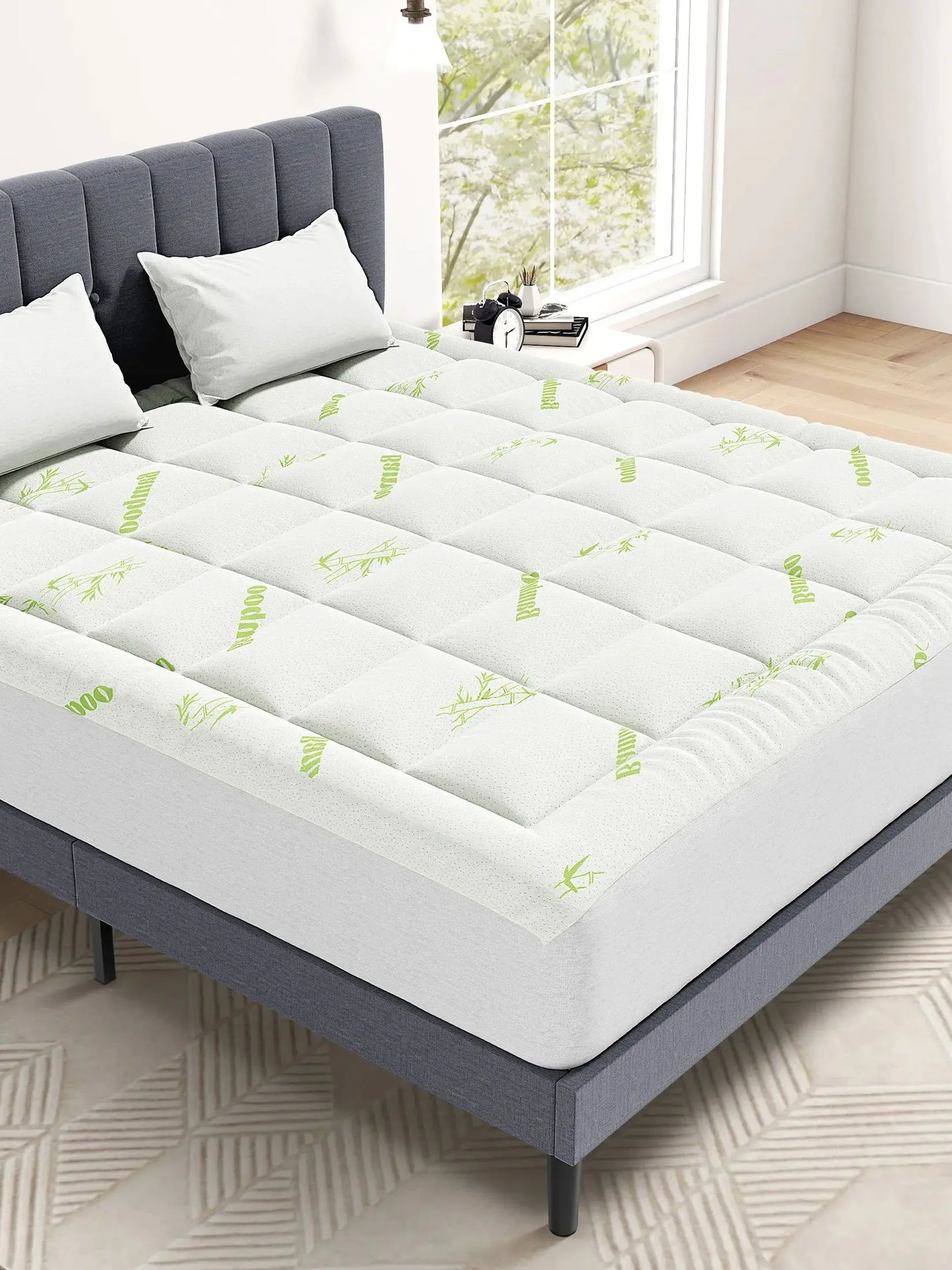 Size Soft Mattress Topper Made from Bamboo, 5 Sizes